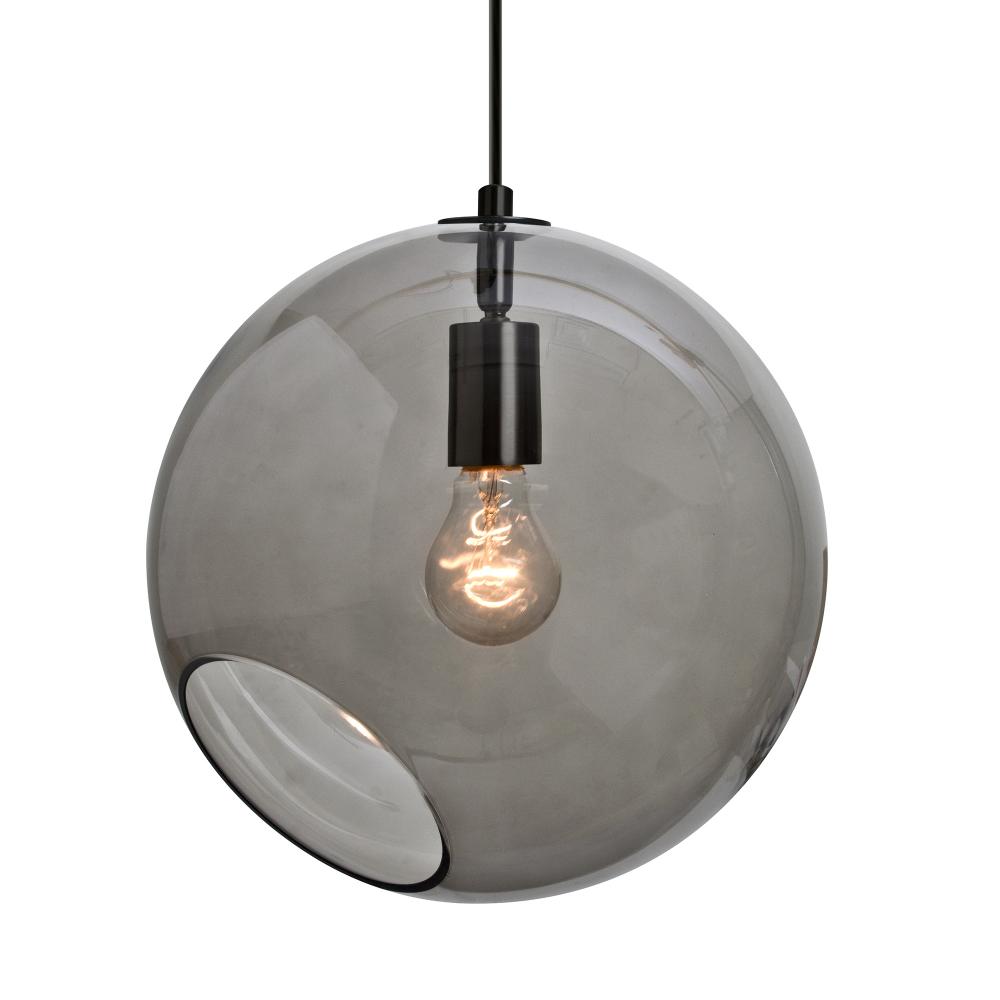 Besa, Maestro 12 Cord Pendant, Smoke, Black Finish, 1x60W MAX E26 Base