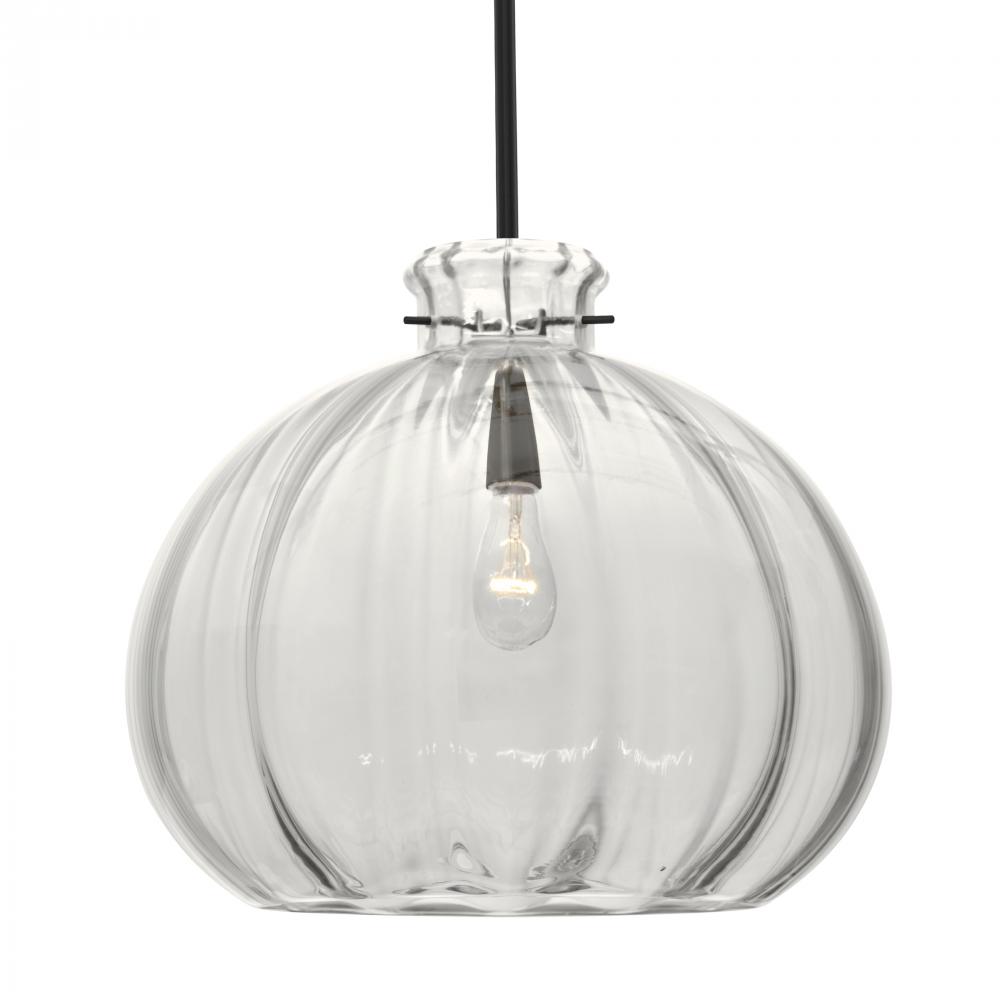 Besa Stem Pendant Pinta 12 Clear Black 1x100W MAX E26 Base