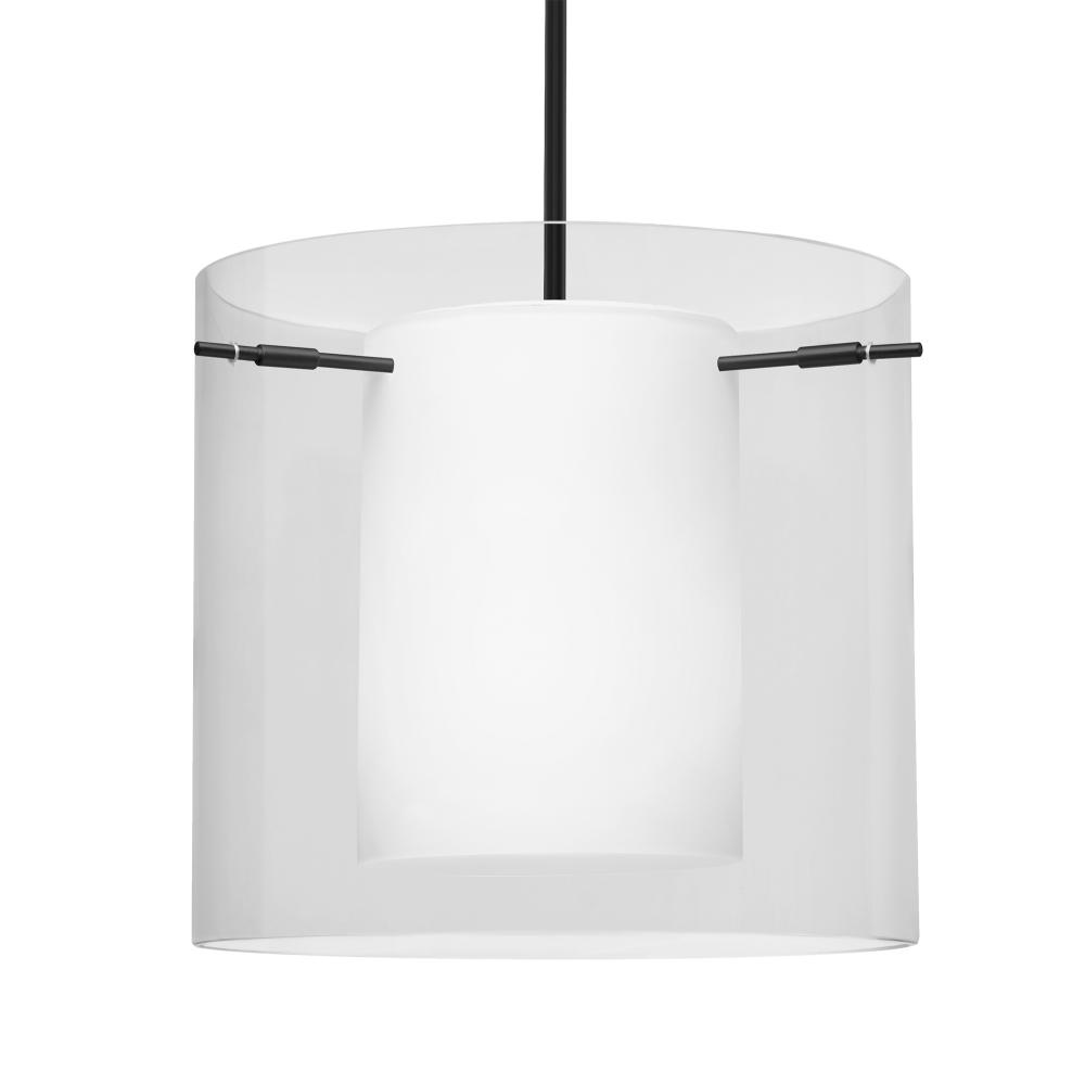 Besa Pahu 12 LED Pendant 1Tt Clear Black 1x11W LED