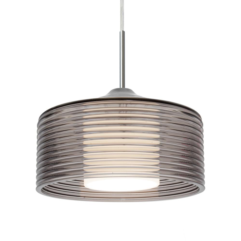 Besa Belu Pendant for Multiport Canopy, Smoke Shade, Black Finish, 1x5W LED