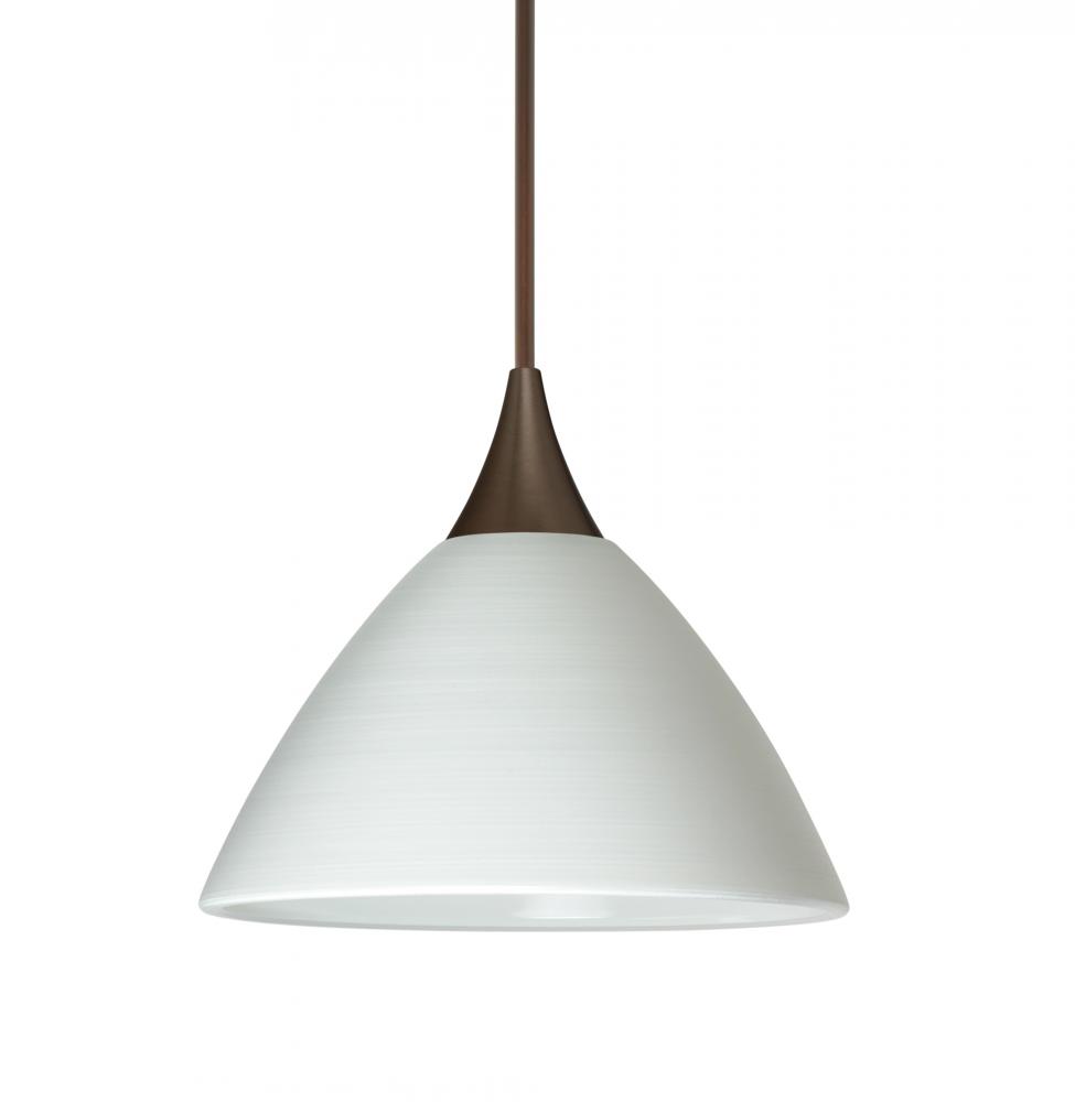 Besa Pendant Domi Bronze Chalk 1x50W Halogen, 15Ft. Cord