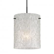 Besa Lighting 1JC-4006GL-LED-BK - Besa Tamburo 8 Pendant, Glitter Stone, Black Finish, 1x11W LED