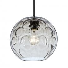 Besa Lighting 1JT-BOMYCL-BK - Besa Bombay Cord Pendant, Clear, Black Finish, 1x60W MAX E26 Base