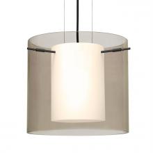Besa Lighting 1KG-S18407-LED-BK - Besa Pendant Pahu 12 Black Transparent Smoke 1x11W LED