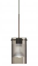 Besa Lighting 1XC-6524ES-LED-BR - Besa Pendant Scope Bronze Smoke/Frost 1x5W LED Mr16