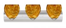 Besa Lighting 3WZ-412218-LED-SN - Besa Wall Bolla Satin Nickel Amber Cloud 3x9W LED