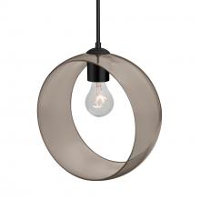 Besa Lighting J-PLATOSM-BK-NI - Besa, Plato Cord Pendant For Multiport Canopies, Smoke, Black Finish, 1x60W MAX E26 Base