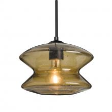 Besa Lighting J-ZENLT-BK - Besa, Zen Cord Pendant For Multiport Canopy, Latte Bubble, Black Finish, 1x60W MAX E26 Base