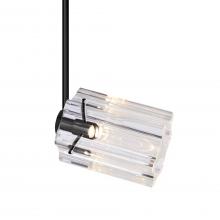 Besa Lighting RSP-ICE4CL-06-BK - Besa Ice 4 Spotlight with 6" stem, Clear Glass, Black Finish, 1x35W MAX GY6.35 Base