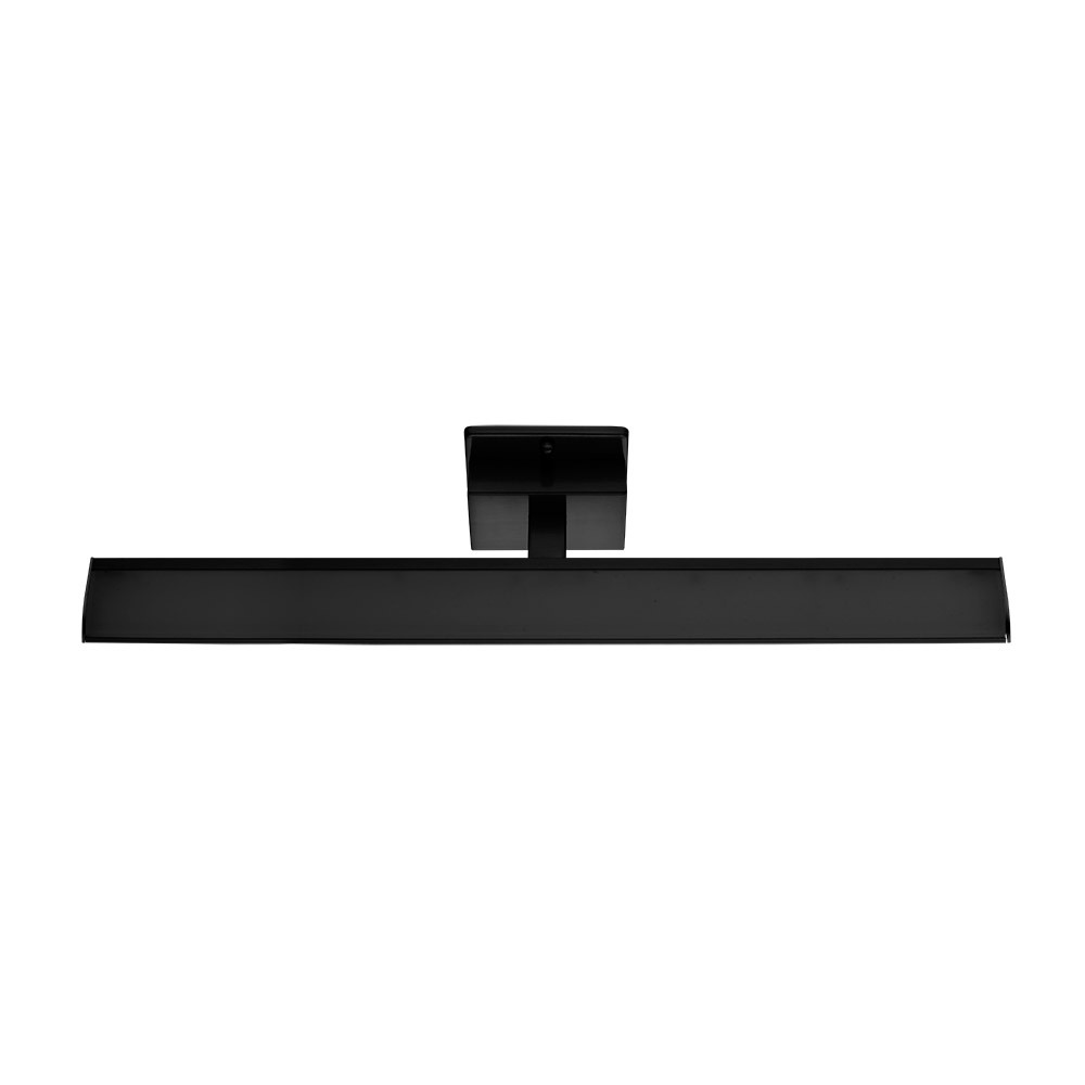 3 LT Integrated LED Vanity Light w/ Matte Black Finish & White Acrylic Shade