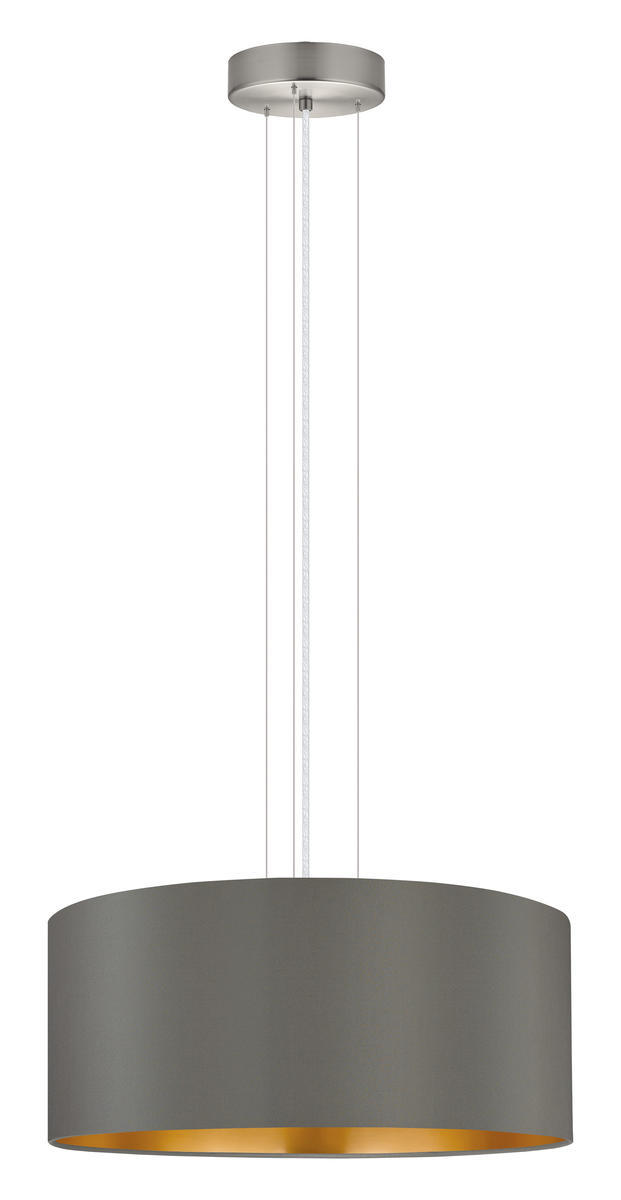 3 LT Pendant w/ Satin Nickel Finish & Cappucino w/ Gold Interior Shade