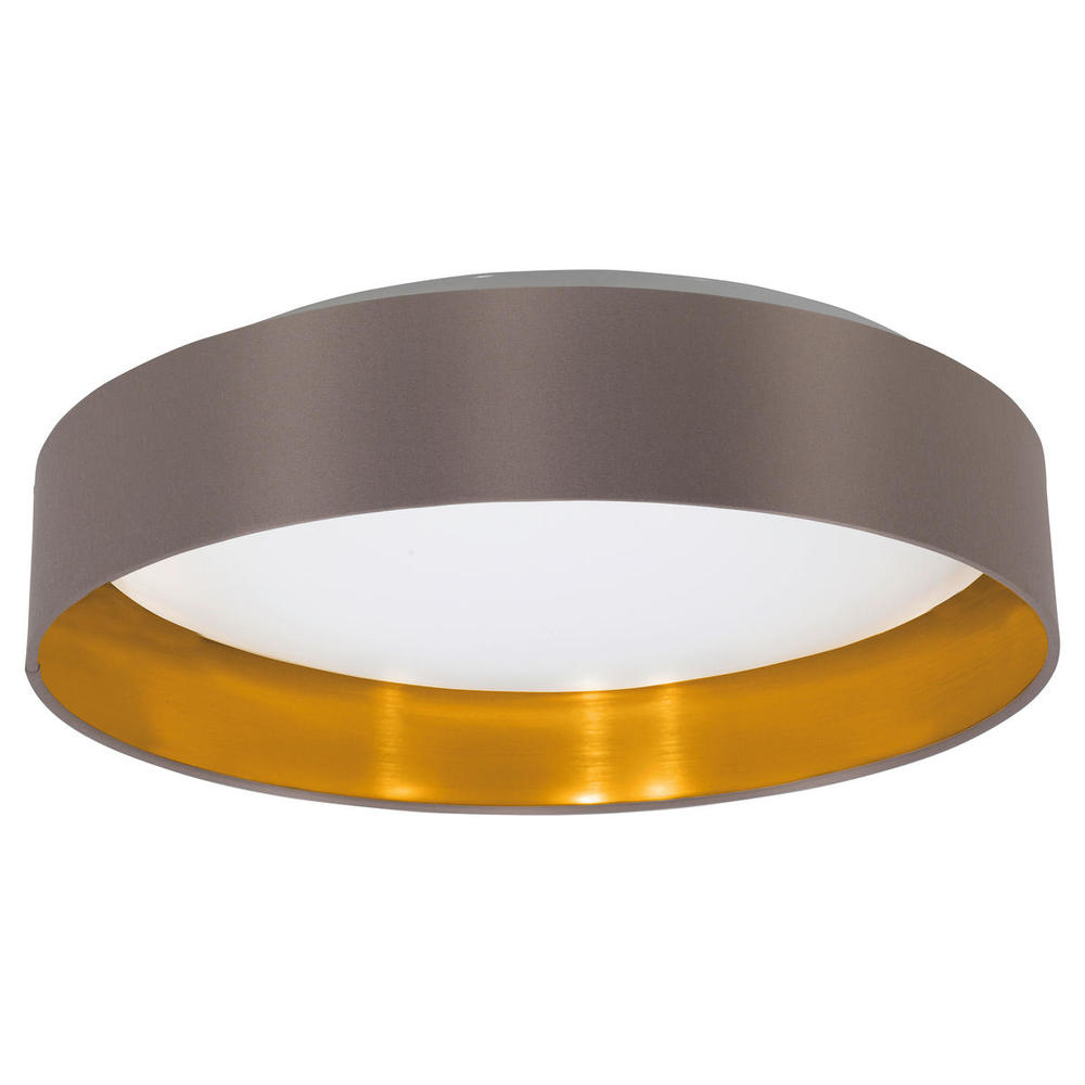1 LT Integrated LED Ceiling Light w/ Cappucino & Gold Finsh & White Plastic Diffuser
