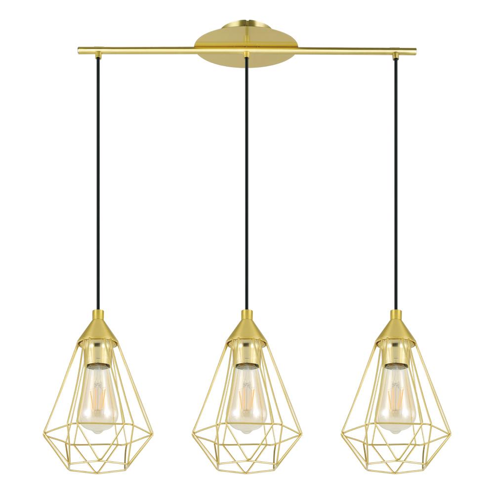 3 LT Linear Pendant w/ Brushed Brass Finish w/ Black Accents