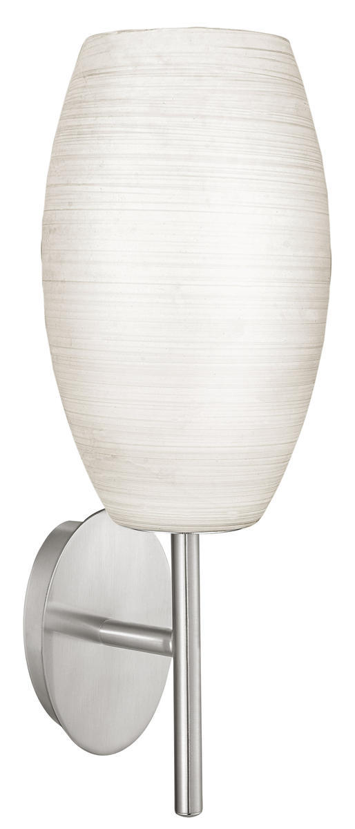 1 LT Wall Light w/ Matte Nickel Finish & White Wiped Glass