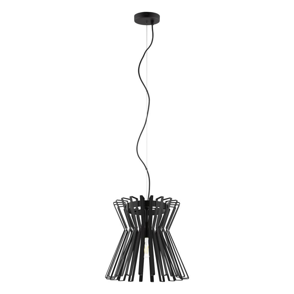 1 LT Pendant w/ Black Finish & Black Metal Shade