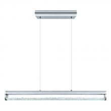 Eglo 202274A - 1 LT LED Linear Pendant w/ Chrome Finish & Clear Glass Shade w/ Clear Glass Crystals