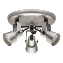 Eglo 203222A - 3 LT Circular Ceiling Track Light w/ Matte Nickel Finish w/ Matte Nickel  Adjustable Lamp Heads