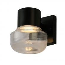 Eglo 204446A - 1 LT Integrated LED Indoor/Outdoor Wall Light w/ Black Finish & Clear Glass