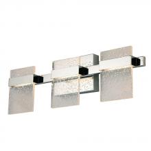 Eglo 204485A - 3 LT Integrated LED Bath/Vanity Light w/ Chrome Finish & Clear Seedy Acrylic Shade