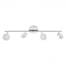 Eglo 204571A - 4 LT LED Fixed Track Light w/ Chrome Finish & Acrylic Crystalized Shades