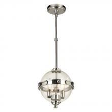 Eglo 204699A - 2 LT Pendant w/ Chrome Finish & Clear Sphere Shaped Glass Shade