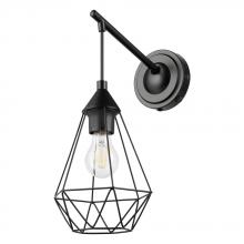 Eglo 205306A - 1 LT Open Frame Geometric Wall Light w/ a Matte Black Finish