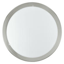 Eglo 82942A - 1 LT Ceiling Light w/ Matte Nickel Finish & Satin Glass Shade