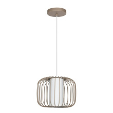 Eglo 900867A - 1 LT Pendant w/ Sandy Finish & White Shade