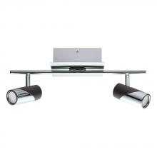 Eglo 95436A - 2 LT LED Track Light w/ Chrome Finish & Chrome & Black Adjustable Lamp Heads