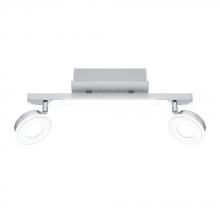 Eglo 95997A - 2 LT LED Fixed Track Light w/ Burshed Aluminum & Chrome Finish w/ Satin Acrylic Diffusers