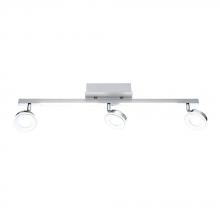 Eglo 95998A - 3 LT LED Fixed Track Light w/ Burshed Aluminum & Chrome Finish w/ Satin Acrylic Diffusers