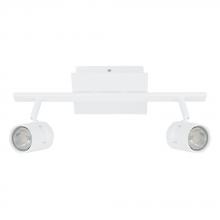 Eglo 97507A - 2 LT Fixed Track Light w/ White Finish & White Adjustable Lamp Heads