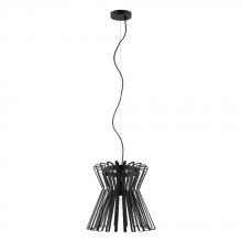 Eglo 98076A - 1 LT Pendant w/ Black Finish & Black Metal Shade