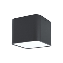 Eglo 99283A - 1 LT Square Ceiling Light w/ a Black Finish & White Diffuser