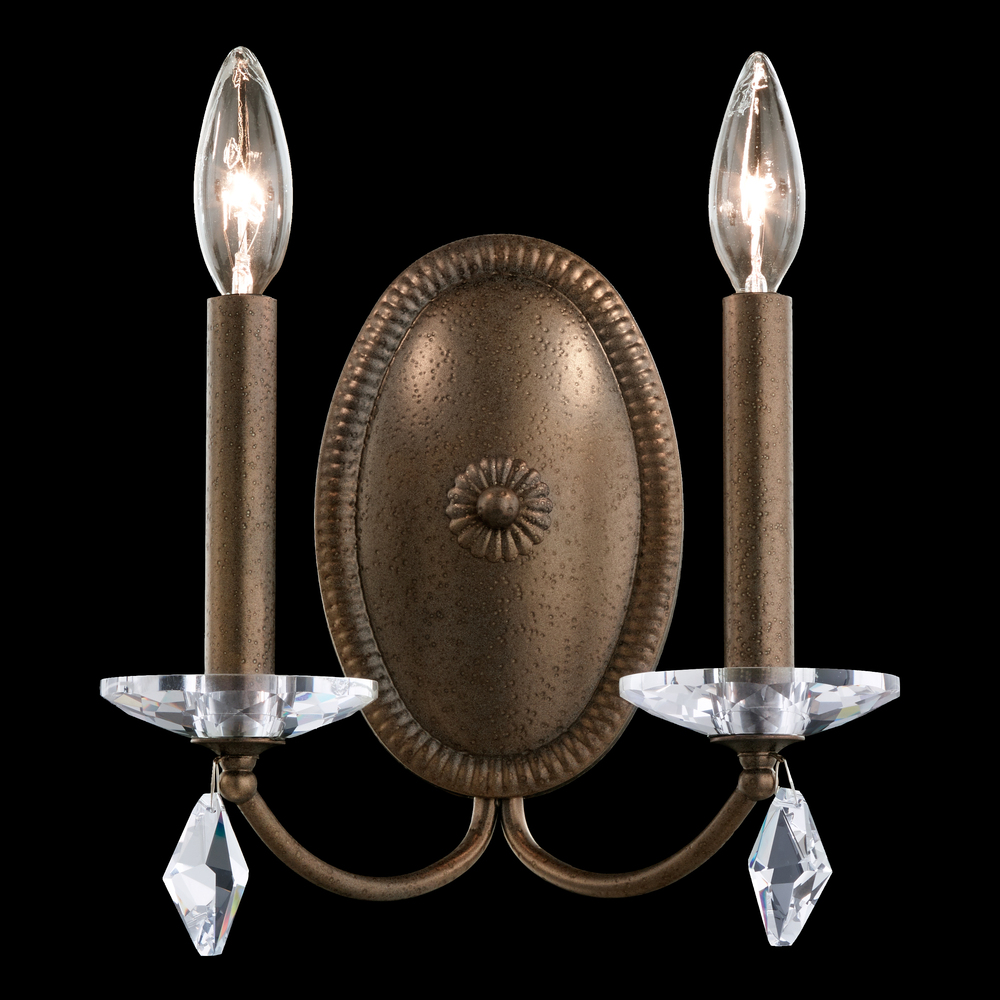 Modique 2 Light 120V Wall Sconce in Heirloom Gold with Heritage Handcut Crystal