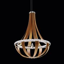 Schonbek 1870 SCE120DN-LW1R - Crystal Empire LED 36in 120V Pendant in White Pass Leather with Clear Radiance Crystal