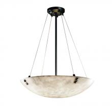 Justice Design Group CLD-9662-35-NCKL-F4 - 24" Pendant Bowl w/ LARGE SQUARE W/ POINT FINIALS