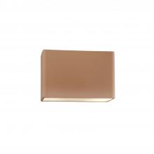 Justice Design Group CER-5640W-ADOB - Small ADA Rectangle (Outdoor) Wall Sconce - Closed Top